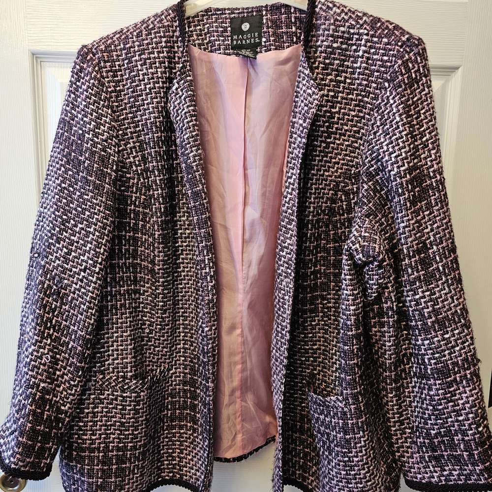 Maggie Barnes Women's Elegant Purple Blazer